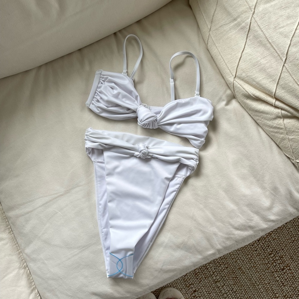 NWT ASOS White High Waisted Bikini